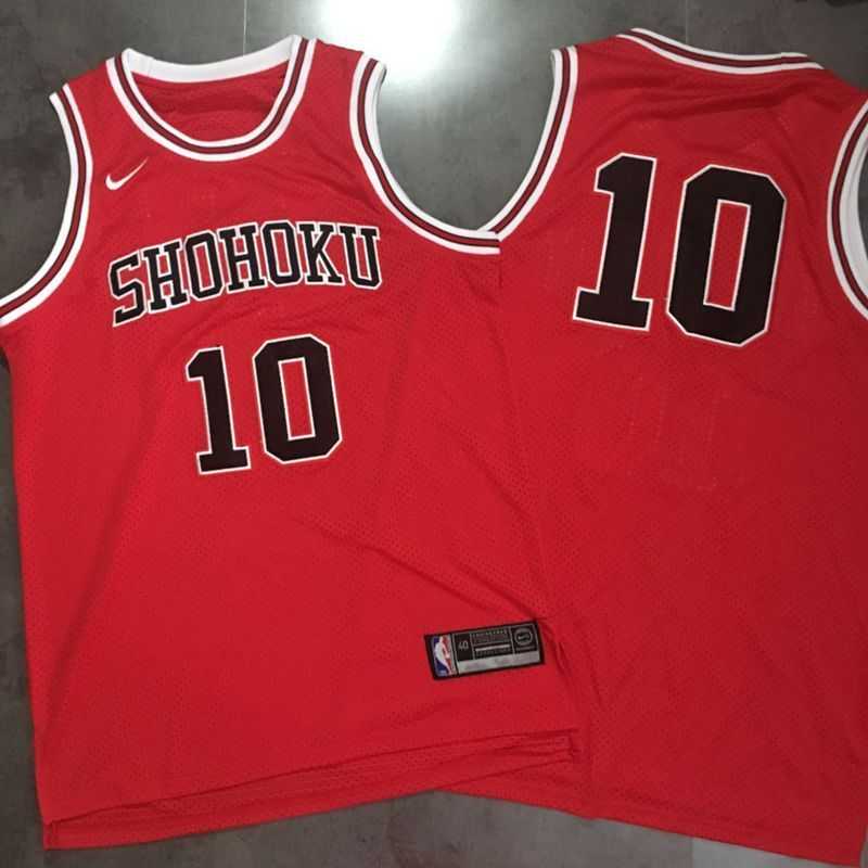 Slam Dunk Shohoku Away 10 Sakuragi Hanamichi Red Stitched Basketball Jersey,We sell and wholesale Slam Dunk Shohoku Away 10 Sakuragi Hanamichi Red Stitched Basketball Jersey on line form chian!